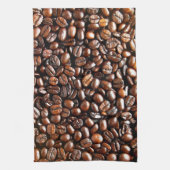 Ganzes Kaffeebohne-Muster Geschirrtuch (Vertikal)