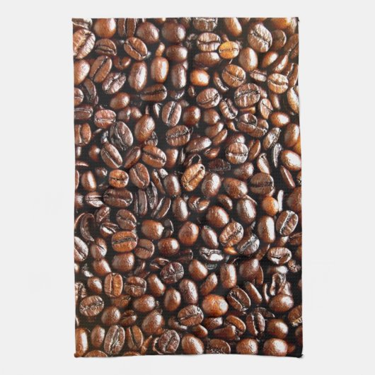 Ganzes Kaffeebohne-Muster Geschirrtuch (Vertikal)