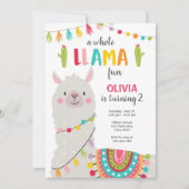 Ganzes Lamas Geburtstagsfeier Einladung Alpes Fies (Vorderseite)