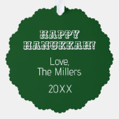 Ganzes Latke (Lotta) Spaß Hanukkah Urlaub Essen Ornament Karte (Rückseite)