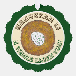Ganzes Latke (Lotta) Spaß Hanukkah Urlaub Essen Ornament Karte