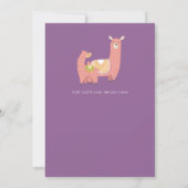 Ganzes Llama Fun Mama Baby Liebe Fiesta Cacti Einladung (Rückseite)