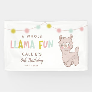 Ganzes Llama Fun Niedliche Geburtstag Party Banner