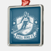 Ganzes Schifahren an der Universität Ornament Aus Metall (Links)