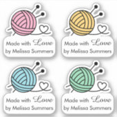 Ganzgarne aus Liebe, Set von 4 Aufkleber (Vorderseite)