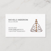 Ganzheitliche Heilung | Yoga Sitting Pose | Chakra Visitenkarte (Rückseite)