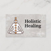 Ganzheitliche Heilung | Yoga Sitting Pose | Chakra Visitenkarte (Vorderseite)