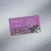 ganzheitliche Massagetherapeutin Yoga Lila Mandala Magnetische Visitenkarte (Beispiel)