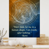 Ganzheitliche Rumi und poetische Kunst Poster (Küche)