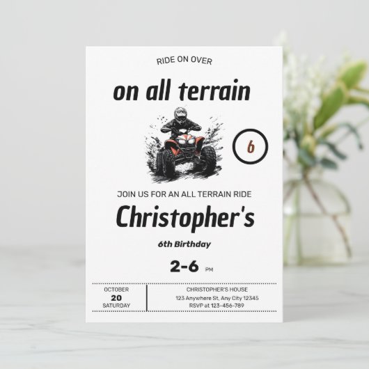 Ganzjährig Einladung (Stehend Vorderseite)