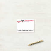 Gänzlich moderne post-it klebezettel (Auf Schreibtisch)