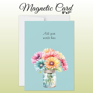 Gänzliche, florblau-Magnetkarte Magneteinladung