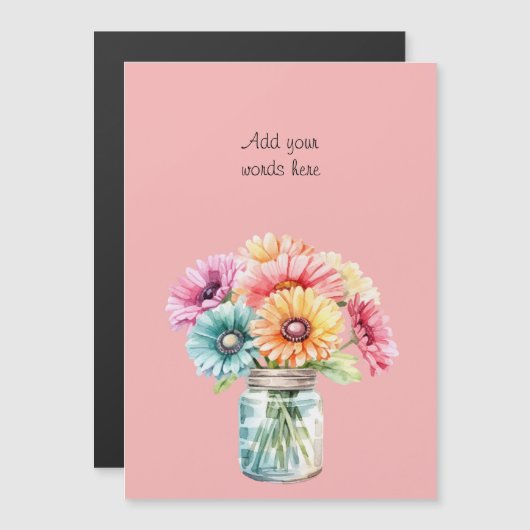 Gänzliche, florenrosa Magnetkarte Magneteinladung (Vorne/Hinten)