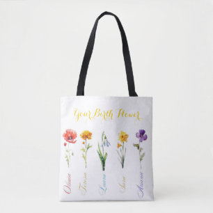 Ganzmonatige Blume Tote Tasche