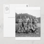 GAO des PO Baseball Teams, 1920er Postkarte (Vorne/Hinten)