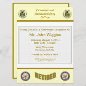 GAO-Einladung zur Ruhestandsregelung Einladung (Vorne/Hinten)