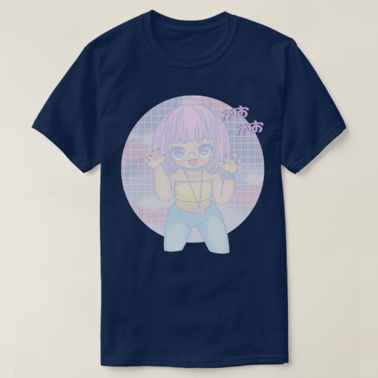 Gao gao kawaii Mädchen vaporwave T-Shirt (Design vorne)