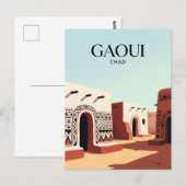 Gaoui Dorf Tschad Postkarte (Vorne/Hinten)