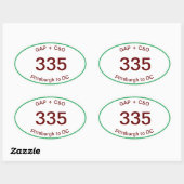 GAP + C&O Canal oval Aufkleber (Blatt)