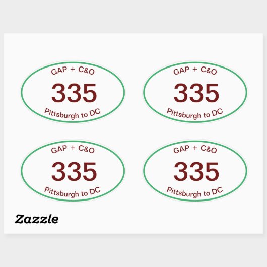 GAP + C&O Canal oval Aufkleber (Blatt)