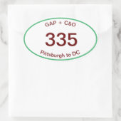 GAP + C&O Canal oval Aufkleber (Tasche)