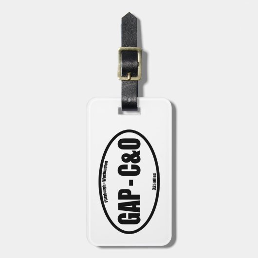 GAP - C&O Towpath Oval Gepäckanhänger (Vorderseite vertikal)