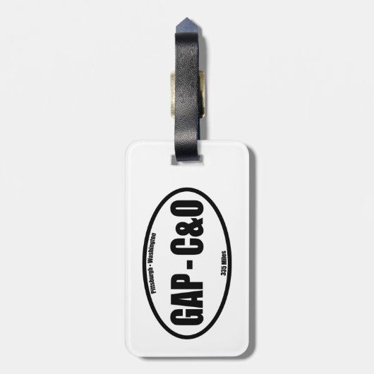 GAP - C&O Towpath Oval Gepäckanhänger (Rückseite vertikal)