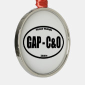 GAP - C&O Towpath Oval Ornament Aus Metall (Rechts)