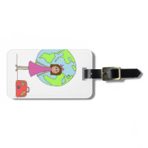 Gap-Jahr-reisender Gepäckanhänger