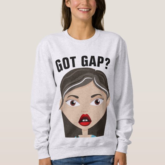 GAP TOOTH NIEDLICHE MÄDCHEN T - Shirt (Vorderseite)