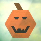 Gap-Toothed Jack-o-Lantern Trapezoid Tile Fensteraufkleber (Blatt 3)