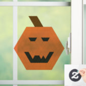 Gap-Toothed Jack-o-Lantern Trapezoid Tile Fensteraufkleber (Zuhause)