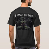 Gape "Schlagzeuger verbessert es" T - Shirt (Rückseite)