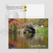 Gapstow Bridge, Central Park, NYC - H Postkarte