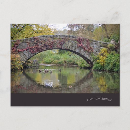 Gapstow Bridge/Central Park NYC Post Card Postkarte (Vorderseite)