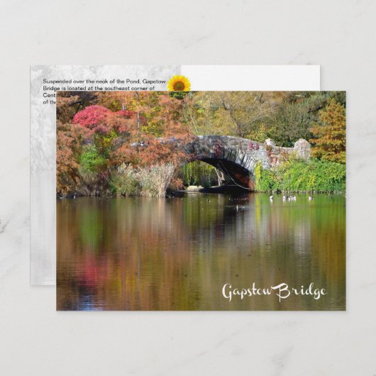 Gapstow-Brücke, Central Park, NYC - H Postkarte (Vorne/Hinten)