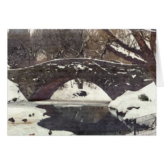 GAPSTOW-BRÜCKE IM WINTER-NOTIZKARTE (Vorderseite (Horizontal))
