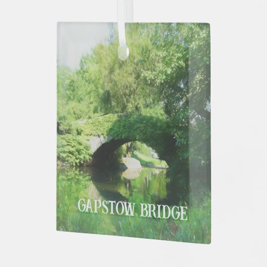 Gapstow-Brücke im Zentralpark Ornament Aus Glas (Vorderseite links)