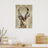 Gaqzelle Vintage Printmauer Kunst Poster (Küche)