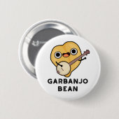Gar-banjo Bean Funny Garbanzo Banjo Pun Button (Vorne & Hinten)