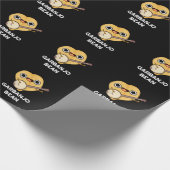 Gar-banjo Bean Funny Garbanzo Banjo Pun Dark BG Geschenkpapier (Ecke)