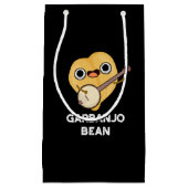 Gar-banjo Bean Funny Garbanzo Banjo Pun Dark BG Kleine Geschenktüte (Vorderseite)