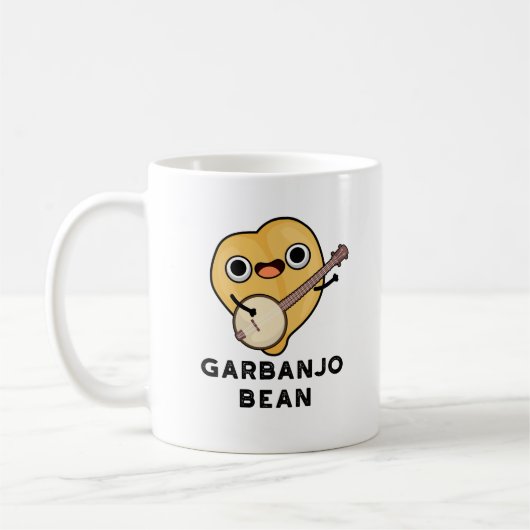 Gar-banjo Bean Funny Garbanzo Banjo Pun Kaffeetasse (Links)