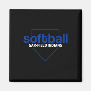 Gar-field Indians Softll Home Plate Magnet