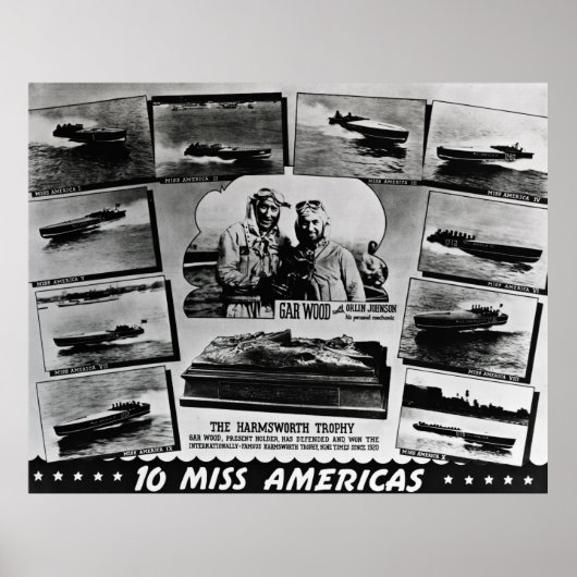 Gar Wood 10 Miss Americas Poster (Vorne)