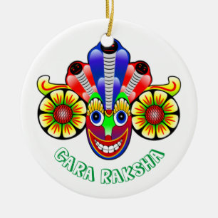 Gara Raksha Sri Lanka Dämonen-Design Verzierung Keramik Ornament