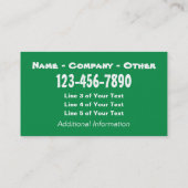 Garage Anwesen Sale Antiqua Visitenkarte (Rückseite)