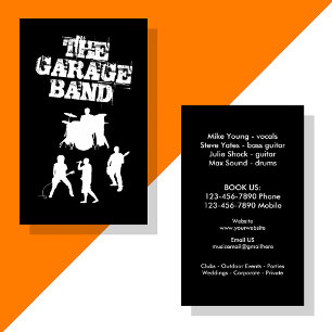 Garage Band Musik Visitenkarte