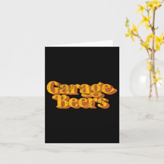 Garage Biere trinken Retro Funny Vathers Day Karte (Gelbe Blume)