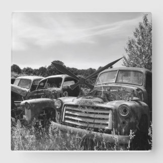 Garage Clock Old Truck Wall Clock Quadratische Wanduhr